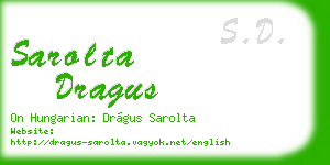 sarolta dragus business card